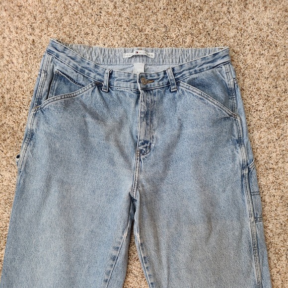 Tommy Hilfiger Women 14 Jeans Y2K Cropped Carpenter Cargo - Picture 3 of 7